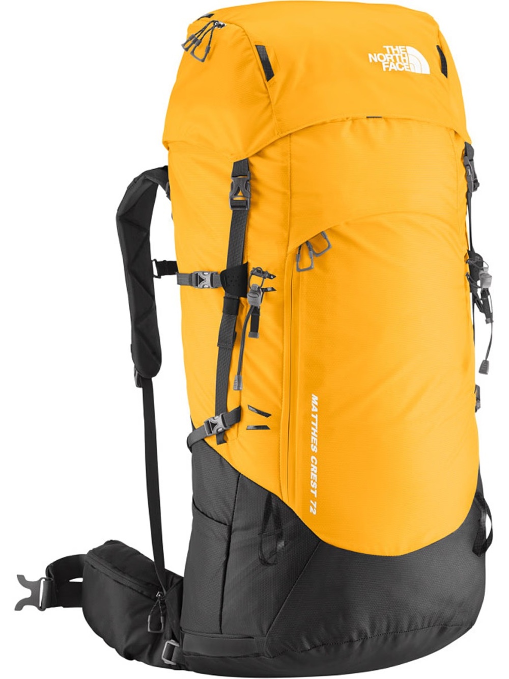 The North Face Matthes Crest 72 Yellow and Black Hiking Backpack